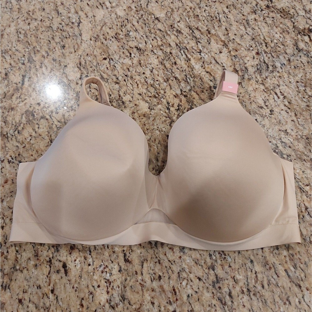 CACIQUE LIGHTLY LINED FULL COVERAGE Bra COMFORT BLISS SIZE 46F NWT BEIGE UW $49